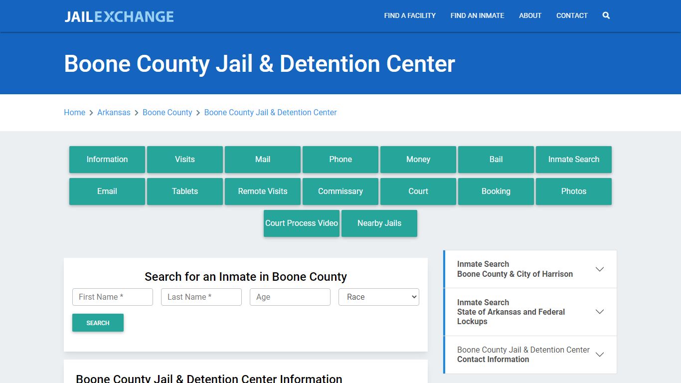 Boone County Jail & Detention Center - Jail Exchange